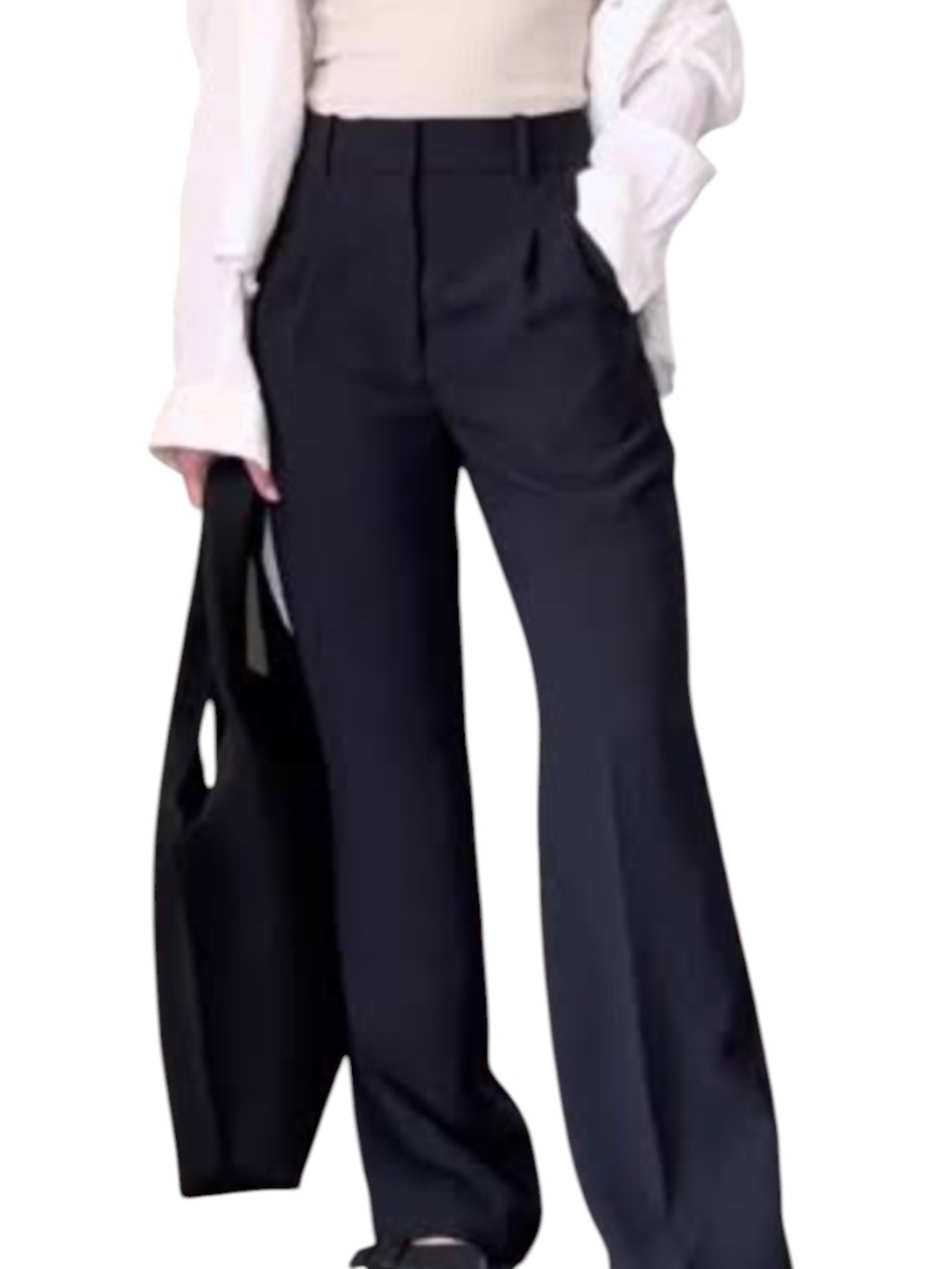 Aritzia Wilfred Effortless Pant High Waisted Wide Leg Crepe Trousers Sz 4 95189